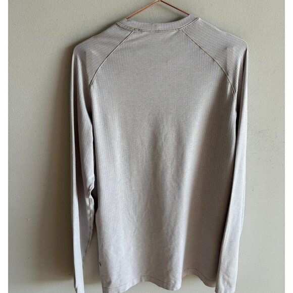 Lululemon Mens Round Neck Metal Vent Tech Sweater Light Gray Size Large - Picture 8 of 9